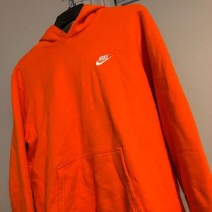 Orange Nike pullover hoodie